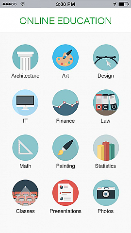 Online Education 2 App Templates