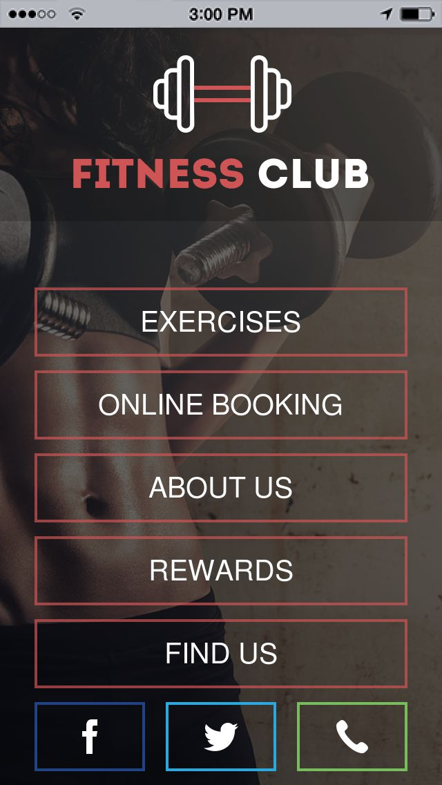 Fitness Club App Templates